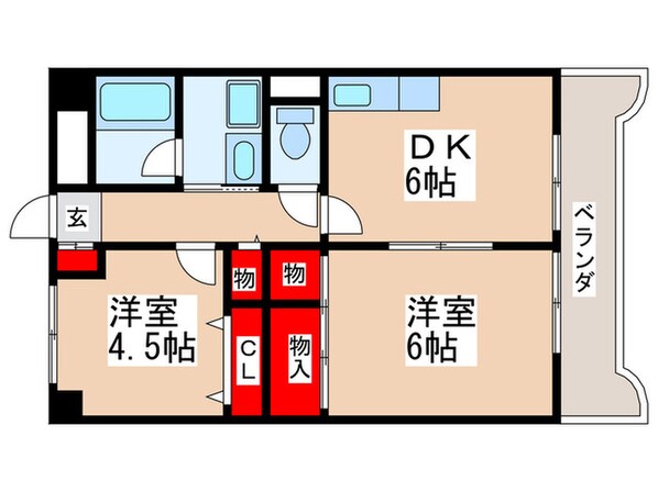 一番町ハイツの物件間取画像